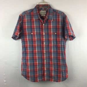 Lucky Brand Mens plaid short sleeve shirt